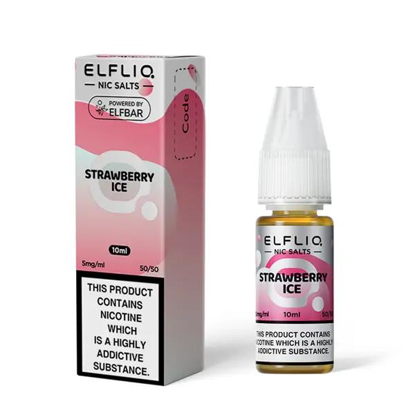 Product Image of Strawberry Ice Nic Salt E-Liquid by Elf Bar Elfliq Salts 10ml